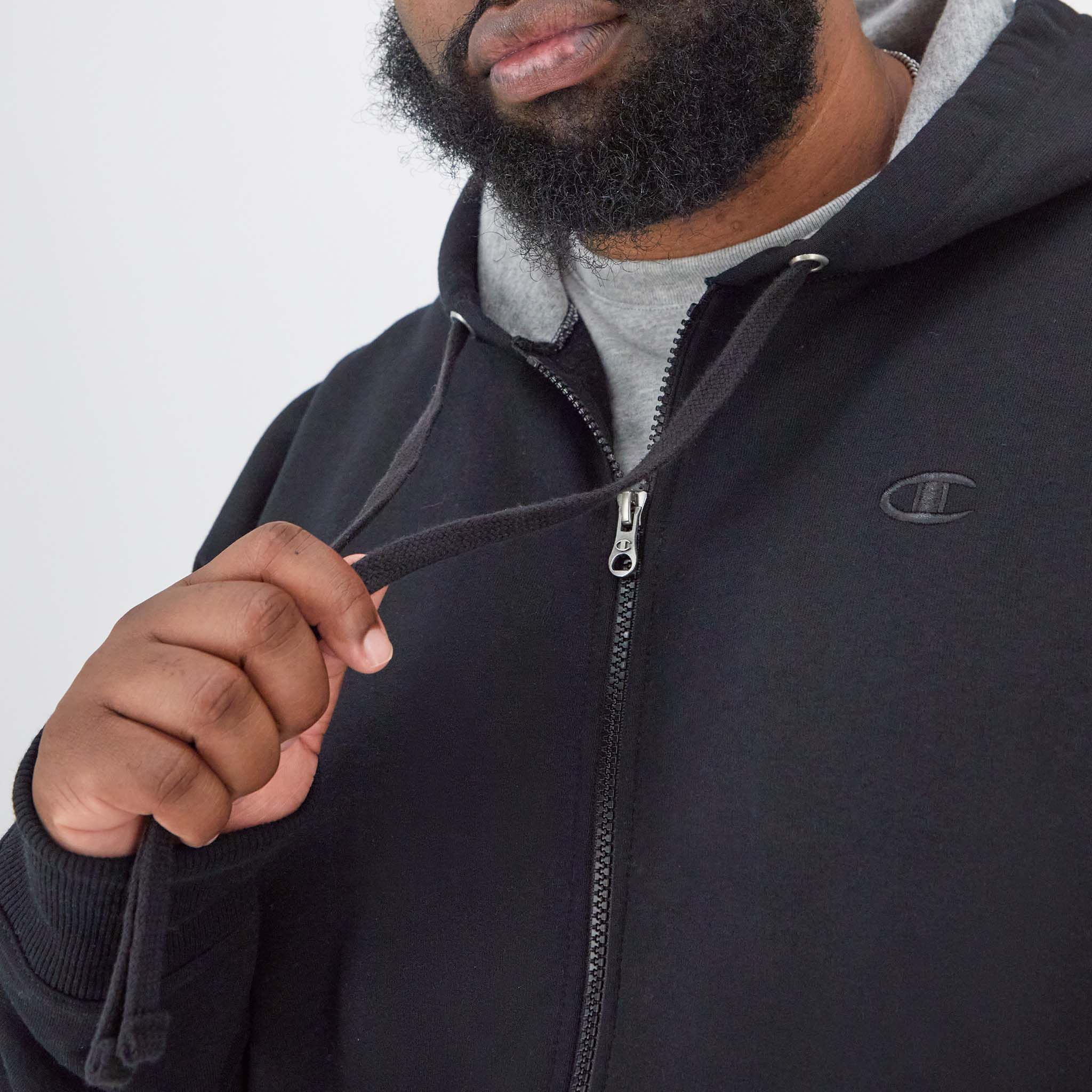 Powerblend Full-Zip Hoodie, C Logo - Big & Tall - Image 3