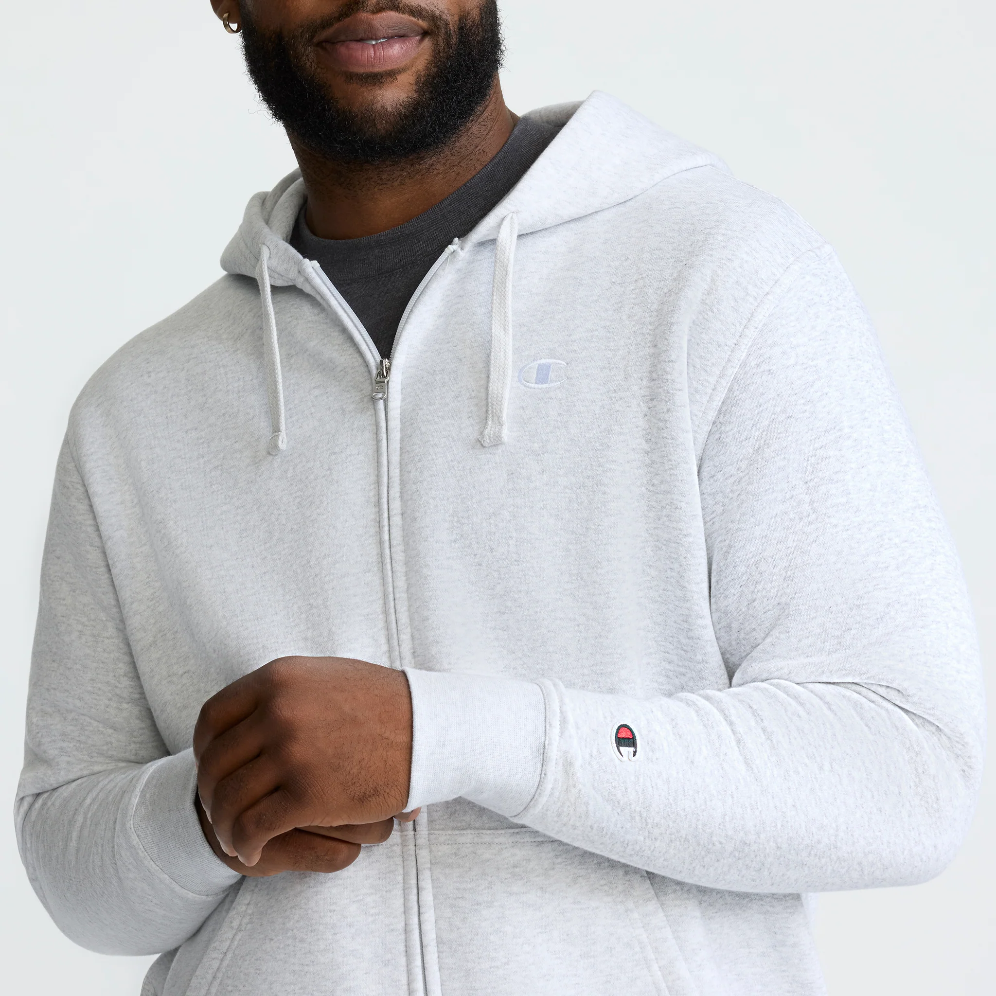 Powerblend Full-Zip Hoodie, C Logo - Big & Tall - Image 3
