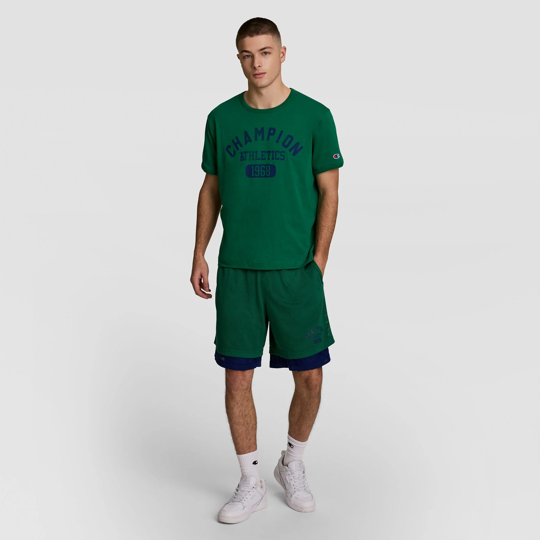 8" Fleece Cargo Short, C Logo - Big & Tall - Image 7