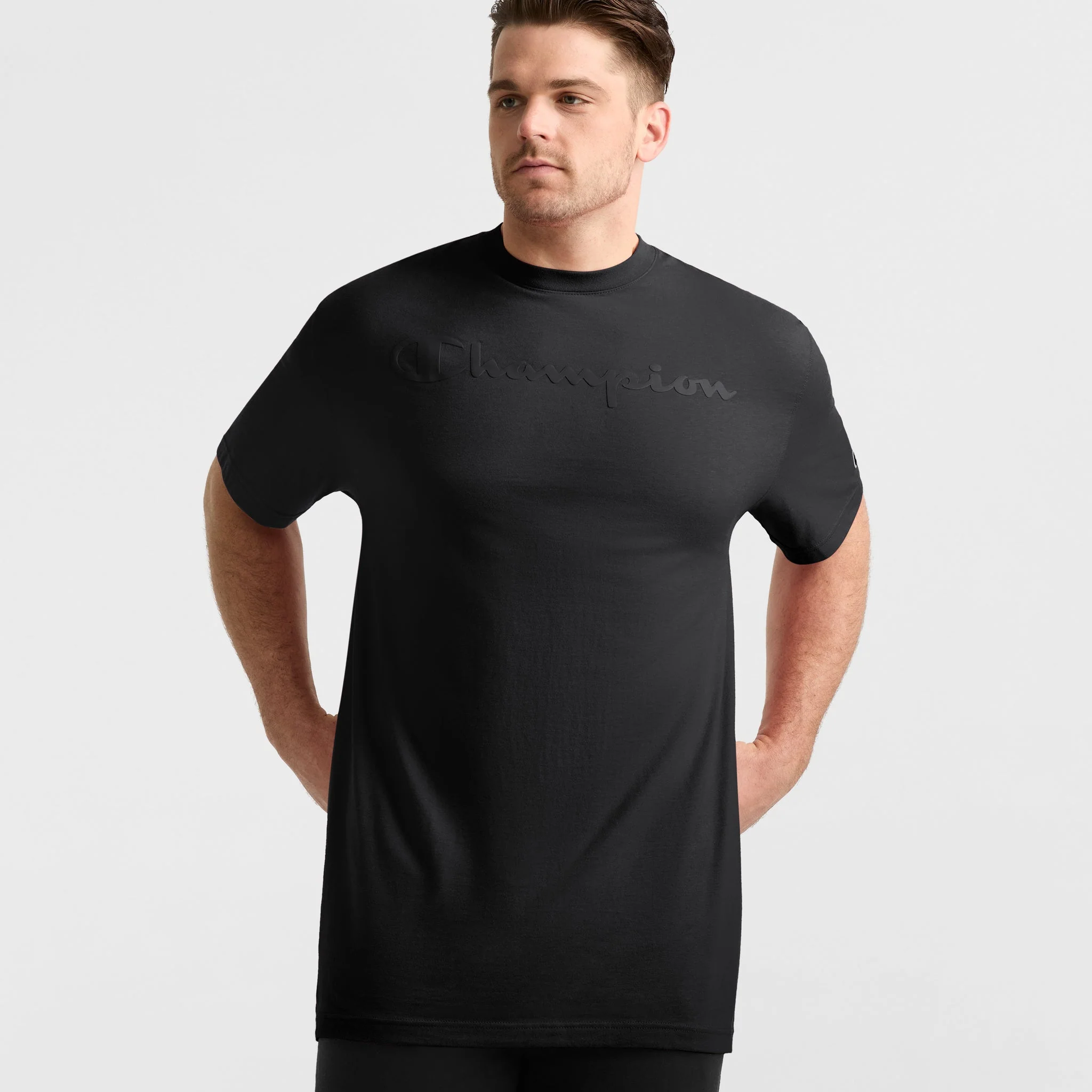 Classic Graphic T-Shirt, Tonal Script Logo - Big & Tall